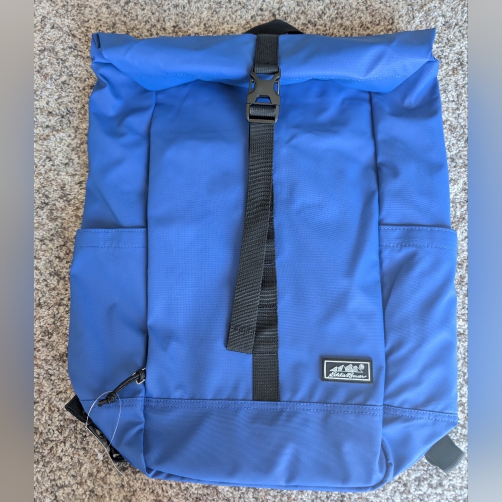 Eddie Bauer Royal Blue Roll-Top Backpack